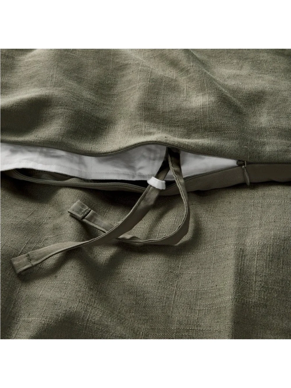 Casaluna Slate Gray Duvet Cover with Cream Accent